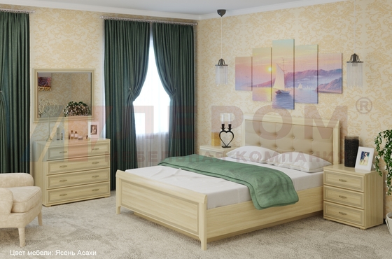 Спальня Карина - композиция 5 Ясень Асахи - мебель ЛЕРОМ во Владивостоке