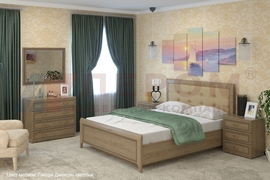 Спальня Карина - композиция 5 Гикори Джексон светлый - мебель ЛЕРОМ во Владивостоке