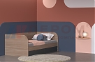 Кровать КР-117 Ясень Асахи, фасад Антрацит Матовый - мебель ЛЕРОМ во Владивостоке