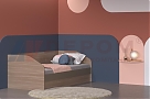 Кровать КР-118 Ясень Асахи, вставка Латте Матовый - мебель ЛЕРОМ во Владивостоке