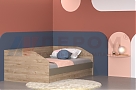 Кровать КР-119 Гикори Джексон светлый, вставка Латте Матовый - мебель ЛЕРОМ во Владивостоке