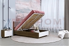 Кровать Грейс КР-4011 Снежный Ясень, вставка Антрацит Матовый - мебель ЛЕРОМ во Владивостоке