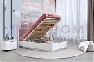 Кровать Грейс КР-4011 Снежный Ясень, вставка Антрацит Матовый - мебель ЛЕРОМ во Владивостоке