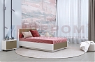 Кровать Грейс КР-4011 Снежный Ясень, вставка Латте Матовый - мебель ЛЕРОМ во Владивостоке