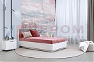 Кровать Грейс КР-4012 Снежный Ясень, вставка Белый Бриллиант Глянцевый - мебель ЛЕРОМ во Владивостоке