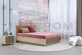 Кровать Грейс КР-4014 Ясень Асахи, вставка Латте Матовый - мебель ЛЕРОМ во Владивостоке