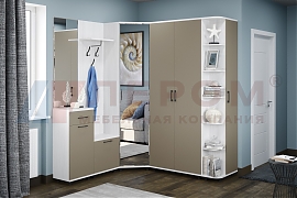 Прихожая Грейс-композиция 2 корпус Снежный Ясень, фасад Латте Матовый - мебель ЛЕРОМ во Владивостоке