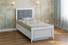 Кровать Карина КР-1035 Снежный Ясень+велюр - мебель ЛЕРОМ во Владивостоке