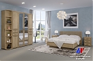 Спальня Карина - композиция 3 Гикори Джексон светлый+велюр - мебель ЛЕРОМ во Владивостоке