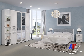 Спальня Карина - композиция 3 Снежный Ясень+велюр - мебель ЛЕРОМ во Владивостоке