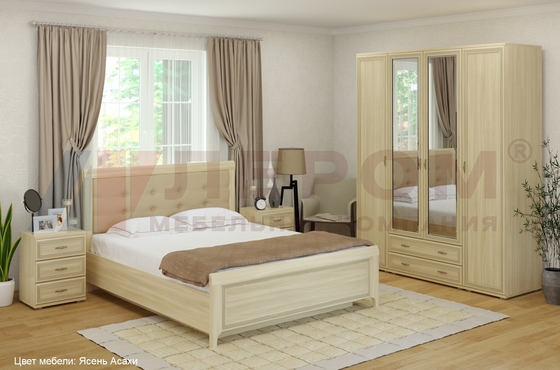Спальня Карина - композиция 4 Ясень Асахи - мебель ЛЕРОМ во Владивостоке