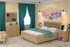 Спальня Карина - композиция 5 Гикори Джексон светлый+велюр - мебель ЛЕРОМ во Владивостоке