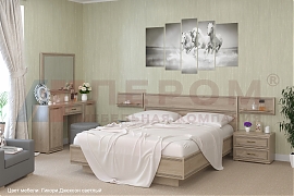 Спальня Карина - композиция 9 Гикори Джексон светлый - мебель ЛЕРОМ во Владивостоке