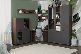 Детская Грейс- композиция 6 Гикори Джексон темный, фасад Антрацит Матовый - мебель ЛЕРОМ во Владивостоке