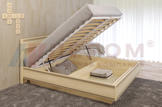 Кровать Карина КР-1003 Снежный Ясень - мебель ЛЕРОМ во Владивостоке