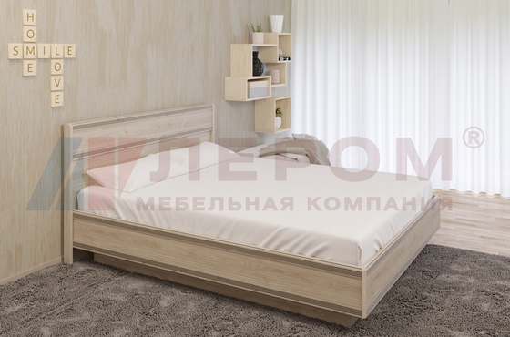 Кровать Карина КР-1004 Гикори Джексон светлый - мебель ЛЕРОМ во Владивостоке