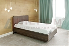 Кровать Карина КР-1011 Акация Молдау+велюр - мебель ЛЕРОМ во Владивостоке