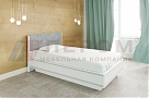 Кровать Карина КР-1011 Снежный Ясень+велюр - мебель ЛЕРОМ во Владивостоке
