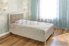 Кровать Карина КР-1031 Гикори Джексон светлый+велюр - мебель ЛЕРОМ во Владивостоке