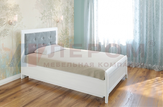 Кровать Карина КР-1031 Снежный Ясень+велюр - мебель ЛЕРОМ во Владивостоке