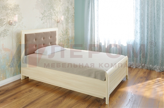 Кровать Карина КР-1032 Ясень Асахи+велюр - мебель ЛЕРОМ во Владивостоке