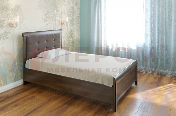 Кровать Карина КР-1032 Акация Молдау+велюр - мебель ЛЕРОМ во Владивостоке