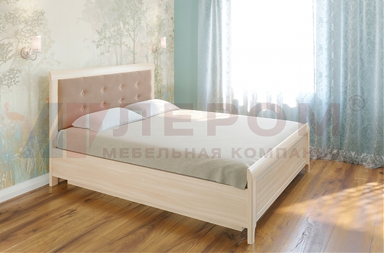 Кровать Карина КР-1033 Ясень Асахи+велюр - мебель ЛЕРОМ во Владивостоке