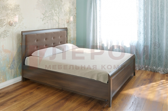 Кровать Карина КР-1033 Акация Молдау+велюр - мебель ЛЕРОМ во Владивостоке
