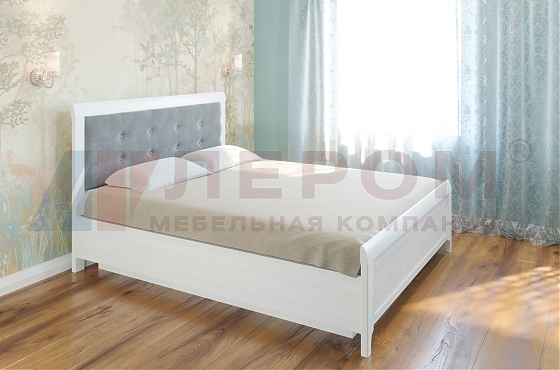 Кровать Карина КР-1033 Снежный Ясень+велюр - мебель ЛЕРОМ во Владивостоке