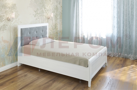 Кровать Карина КР-2031 Снежный Ясень+велюр - мебель ЛЕРОМ во Владивостоке