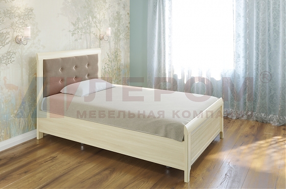 Кровать Карина КР-2032 Ясень Асахи+велюр - мебель ЛЕРОМ во Владивостоке