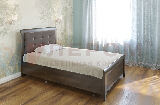 Кровать Карина КР-2032 Акация Молдау+велюр - мебель ЛЕРОМ во Владивостоке