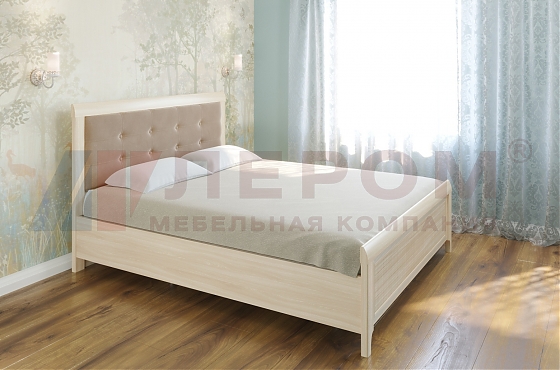 Кровать Карина КР-2033 Ясень Асахи+велюр - мебель ЛЕРОМ во Владивостоке