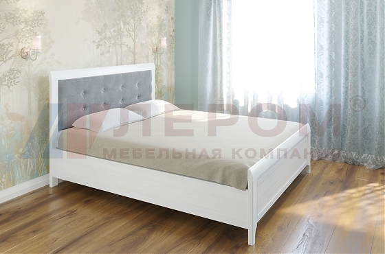 Кровать Карина КР-2034 Снежный Ясень+велюр - мебель ЛЕРОМ во Владивостоке